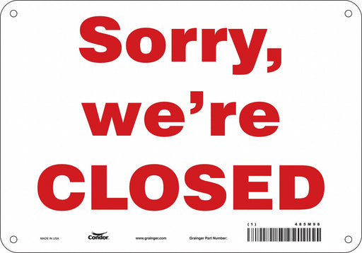 Safety Sign 7 in x 10 in Aluminum