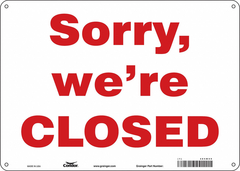 Safety Sign 10 in x 14 in Aluminum