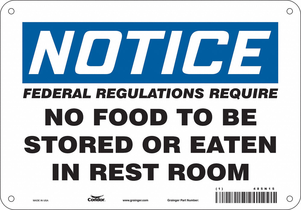 Safety Sign 7 in x 10 in Aluminum