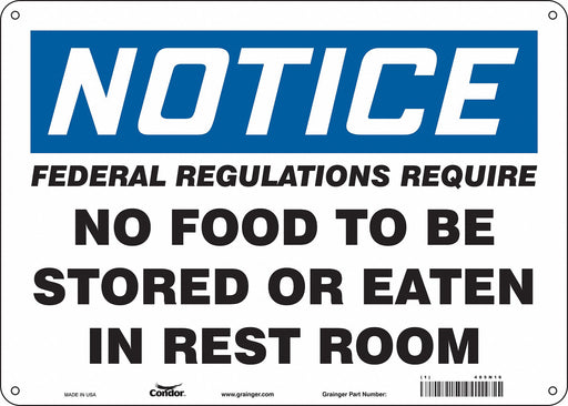 Safety Sign 10 in x 14 in Aluminum