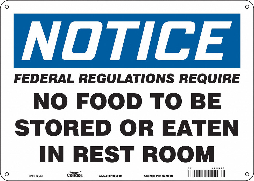 Safety Sign 10 in x 14 in Aluminum