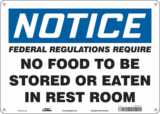 Safety Sign 10 in x 14 in Polyethylene