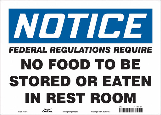 Safety Sign 10 in x 14 in Vinyl