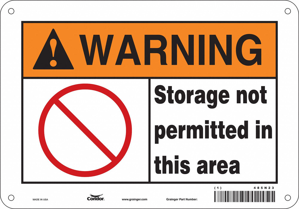 Safety Sign 7 in x 10 in Polyethylene