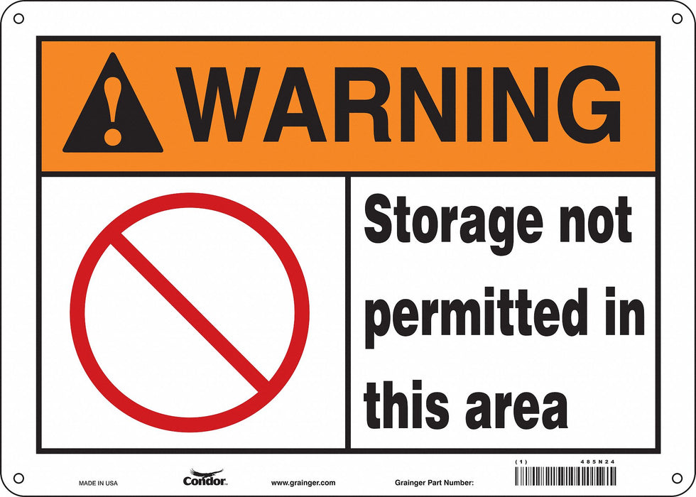 Safety Sign 10 in x 14 in Polyethylene