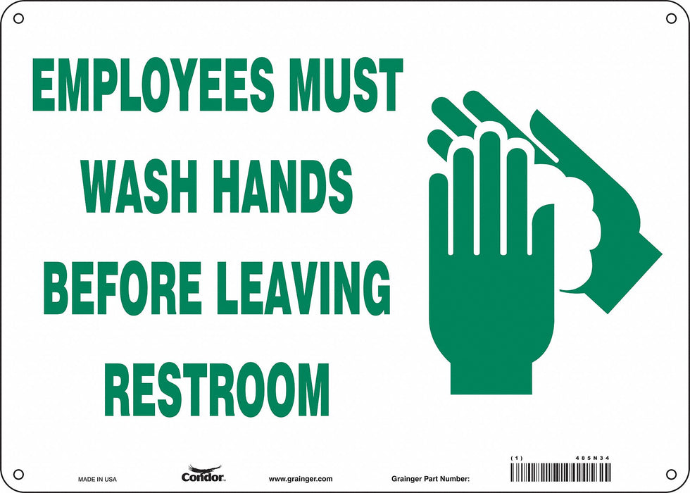 Safety Sign 10 in x 14 in Aluminum