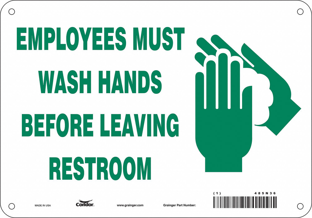 Safety Sign 7 in x 10 in Polyethylene