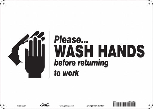 Safety Sign 10 in x 14 in Aluminum