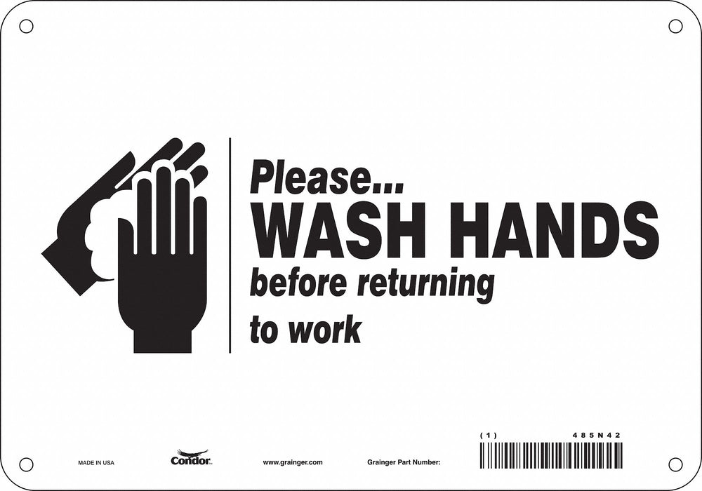 Safety Sign 7 in x 10 in Polyethylene
