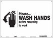 Safety Sign 10 in x 14 in Polyethylene