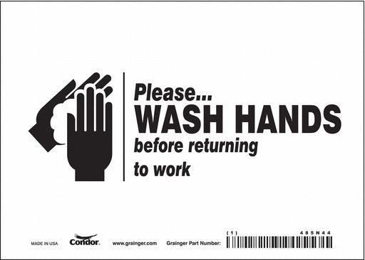 Safety Sign 5 in x 7 in Vinyl