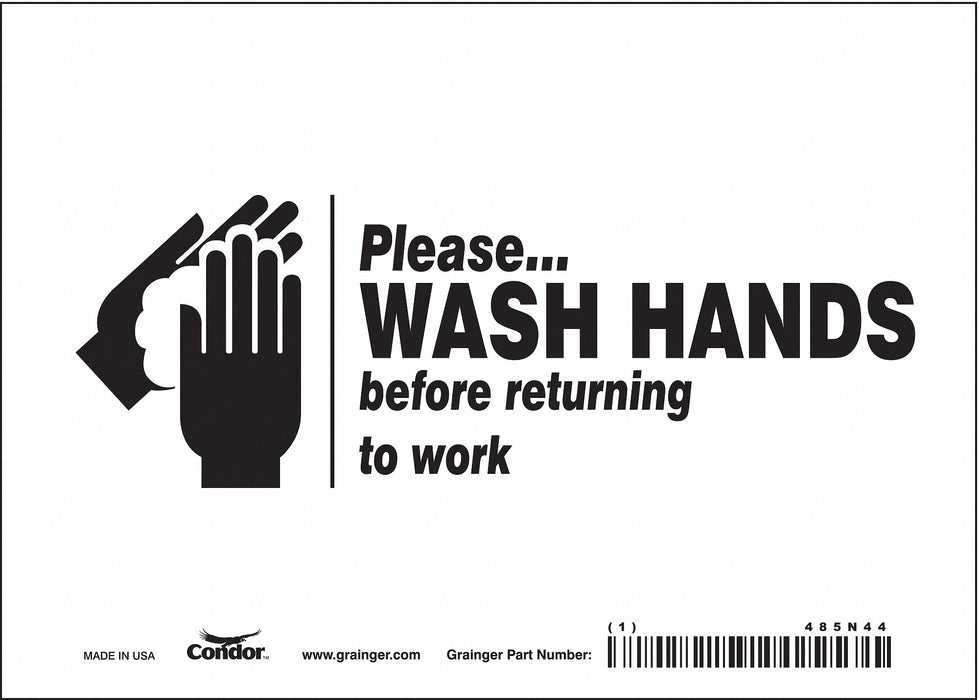 Safety Sign 5 in x 7 in Vinyl
