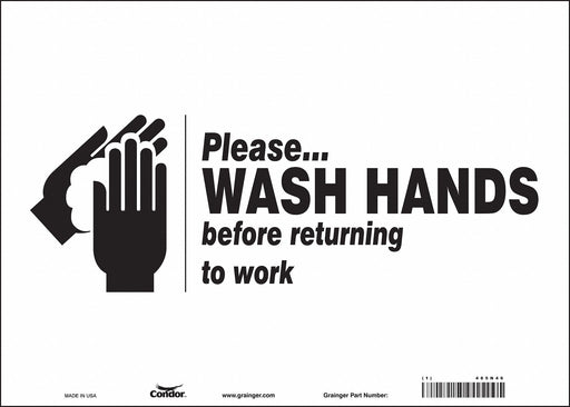 Safety Sign 10 in x 14 in Vinyl