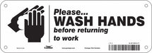 Safety Sign 3 1/2 in x 10 in Aluminum