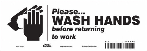 Safety Sign 3 1/2 in x 10 in Vinyl