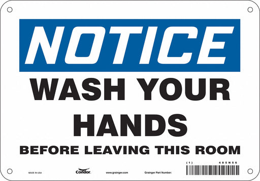 Safety Sign 7 in x 10 in Aluminum