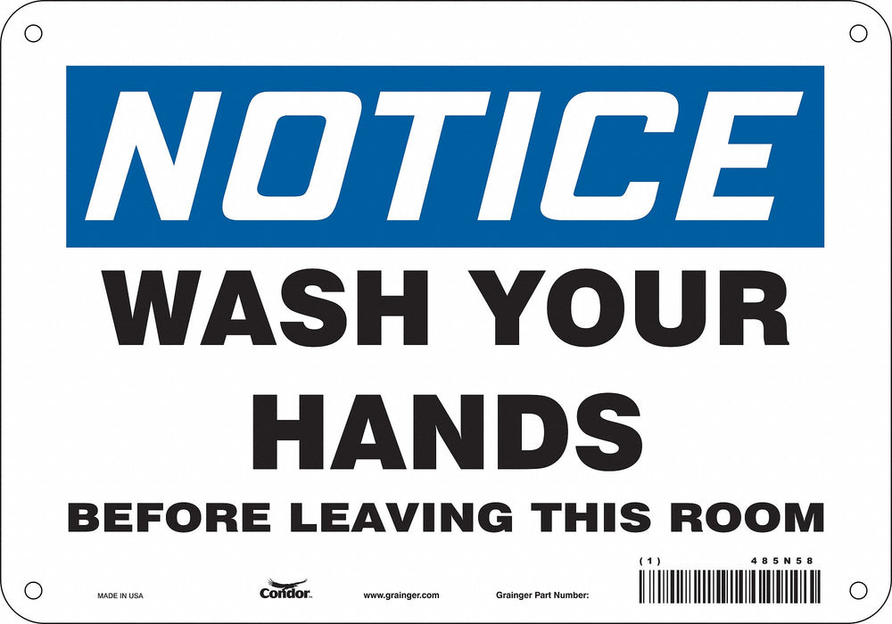 Safety Sign 7 in x 10 in Polyethylene