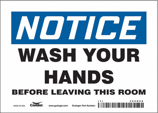 Safety Sign 5 in x 7 in Vinyl