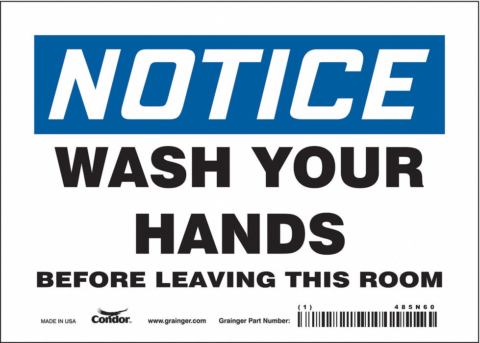Safety Sign 5 in x 7 in Vinyl