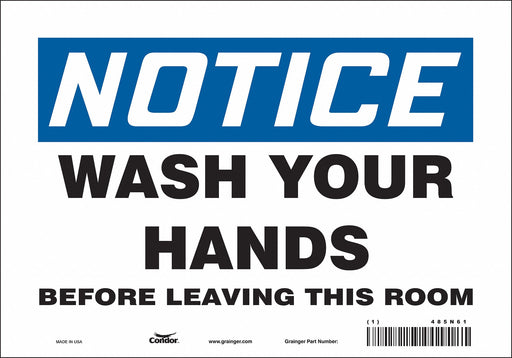 Safety Sign 7 in x 10 in Vinyl