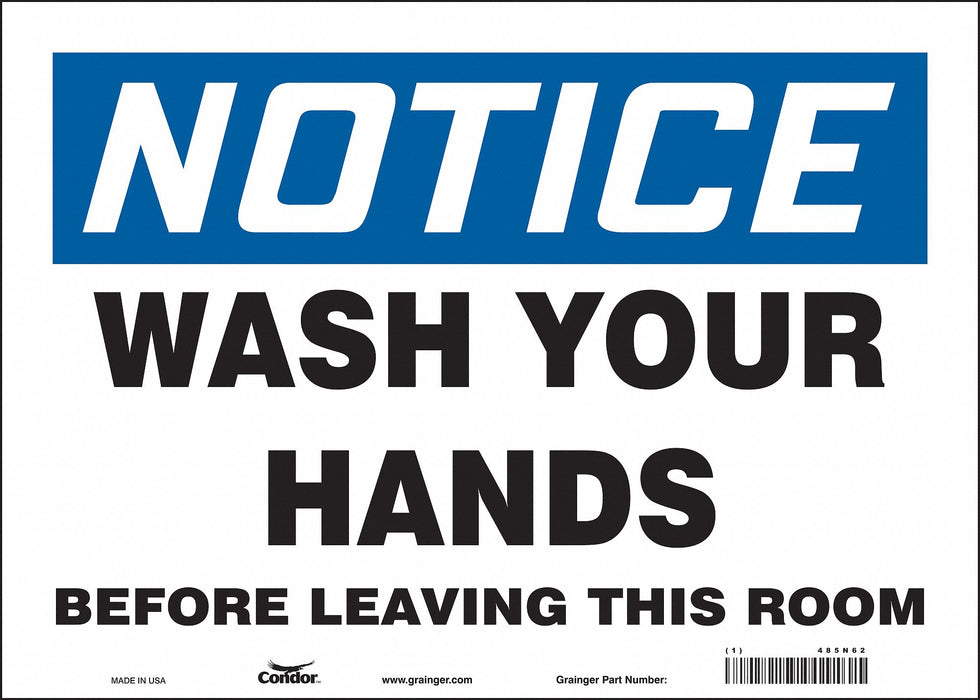Safety Sign 10 in x 14 in Vinyl