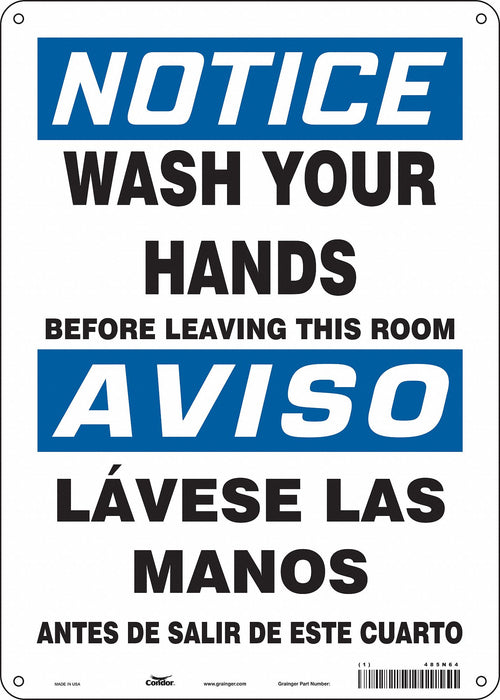 Safety Sign 14 in x 10 in Aluminum