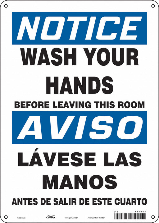 Safety Sign 14 in x 10 in Aluminum