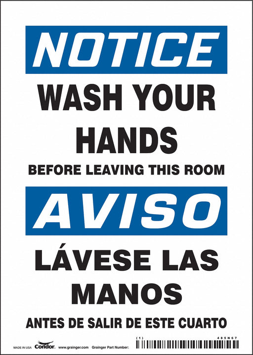 Safety Sign 7 in x 5 in Vinyl