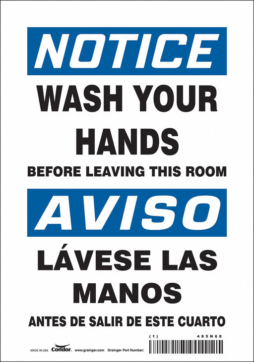 Safety Sign 10 in x 7 in Vinyl