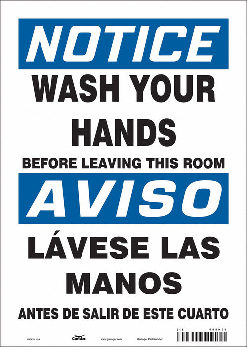 Safety Sign 14 in x 10 in Vinyl
