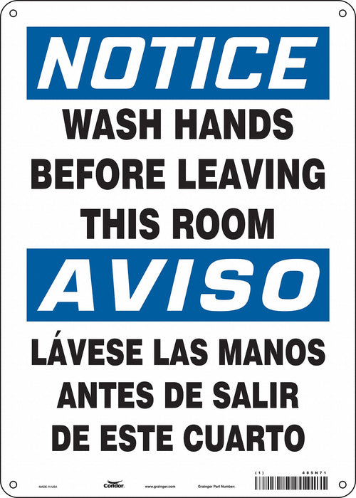 Safety Sign 14 in x 10 in Aluminum
