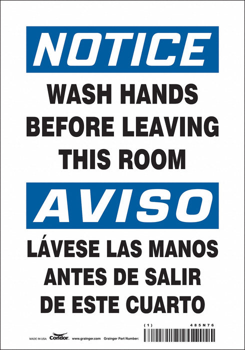 Safety Sign 10 in x 7 in Vinyl