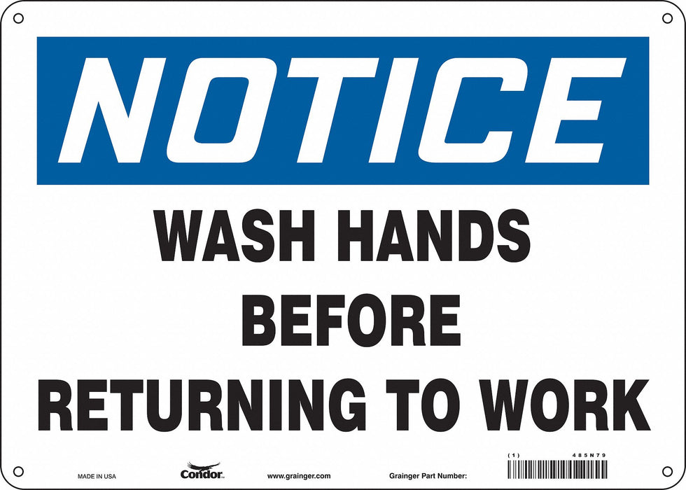 J7172 Safety Sign 10 in x 14 in Aluminum