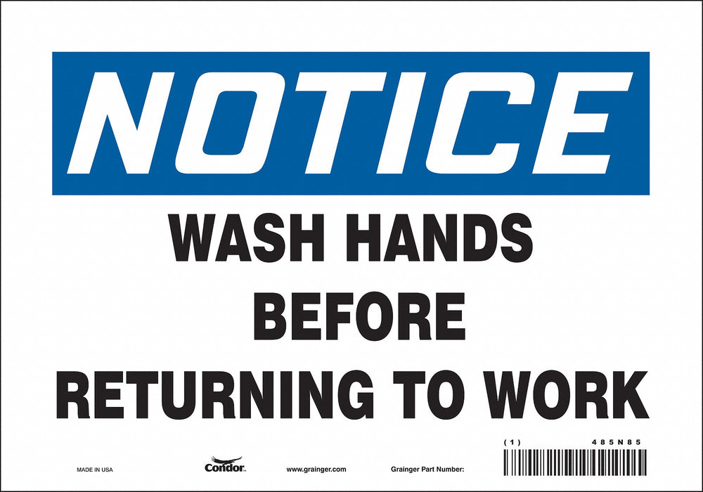 J7172 Safety Sign 7 in x 10 in Vinyl