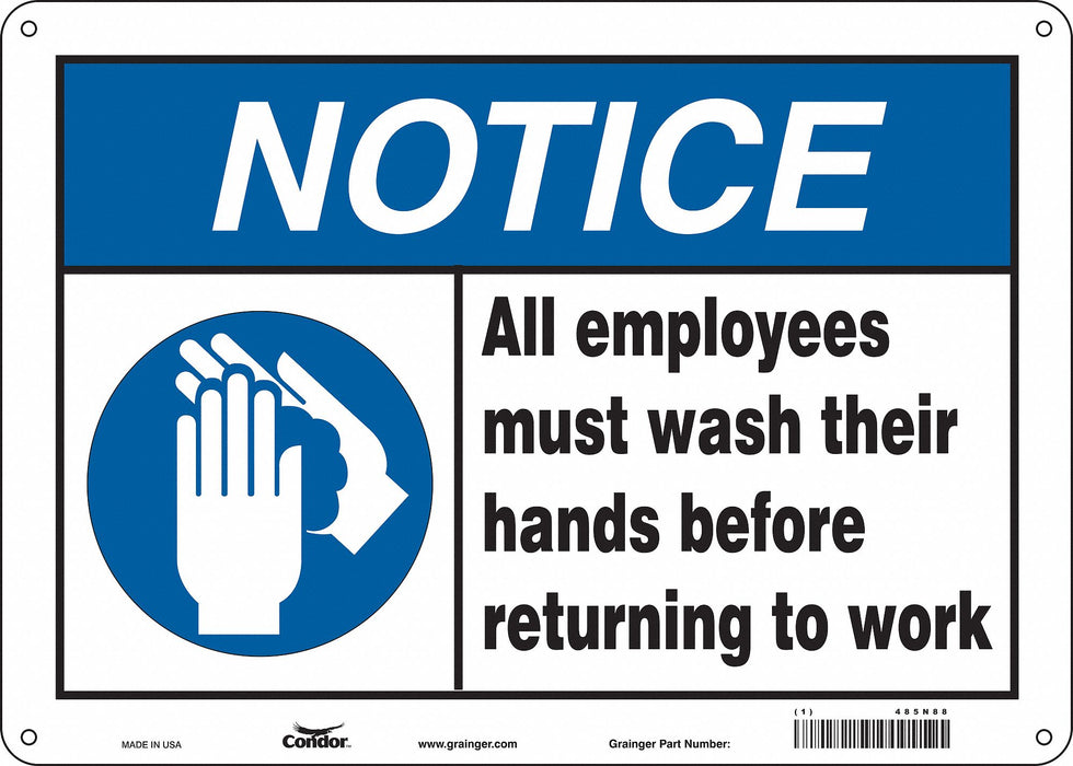 Safety Sign 10 in x 14 in Aluminum