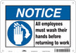 Safety Sign 7 in x 10 in Polyethylene