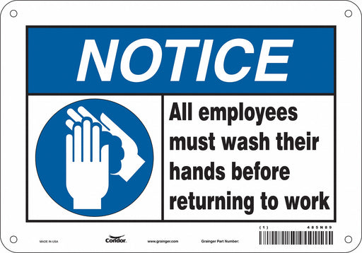 Safety Sign 7 in x 10 in Polyethylene