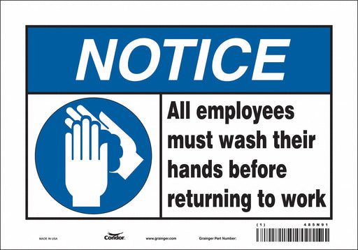 Safety Sign 7 in x 10 in Vinyl