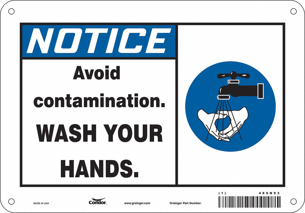 Safety Sign 7 in x 10 in Aluminum
