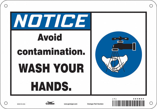 Safety Sign 7 in x 10 in Polyethylene