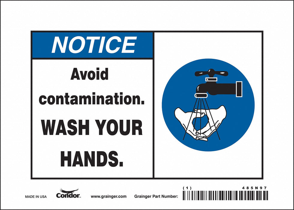 Safety Sign 5 in x 7 in Vinyl