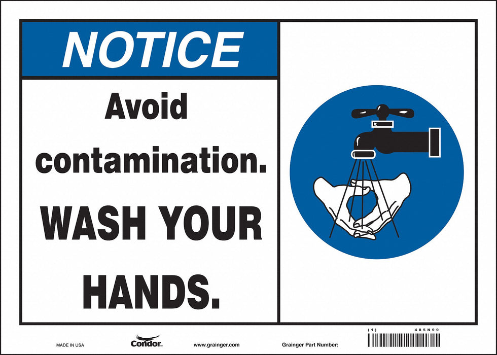Safety Sign 10 in x 14 in Vinyl