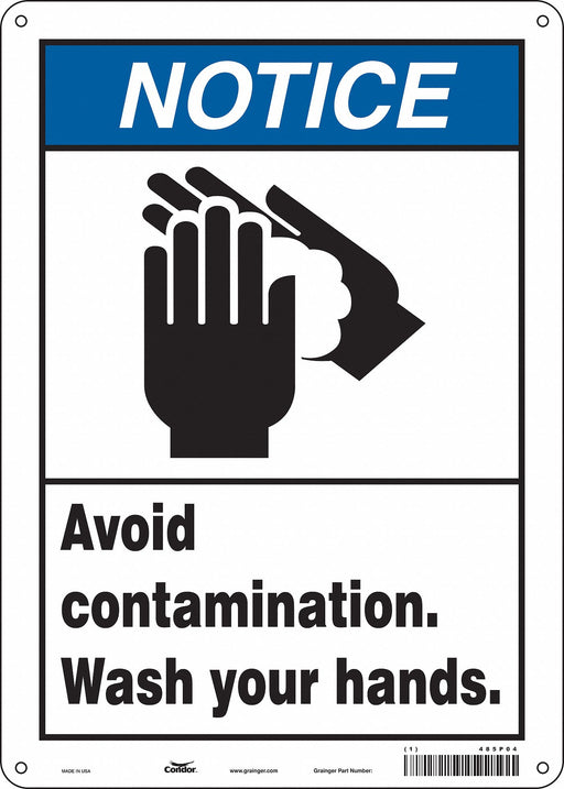 Safety Sign 14 in x 10 in Polyethylene