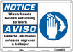 Safety Sign 10 in x 14 in Polyethylene