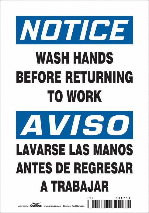 Safety Sign 10 in x 7 in Vinyl