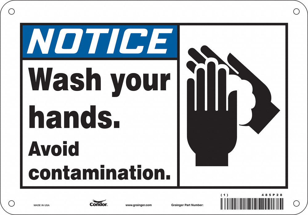 Safety Sign 7 in x 10 in Polyethylene