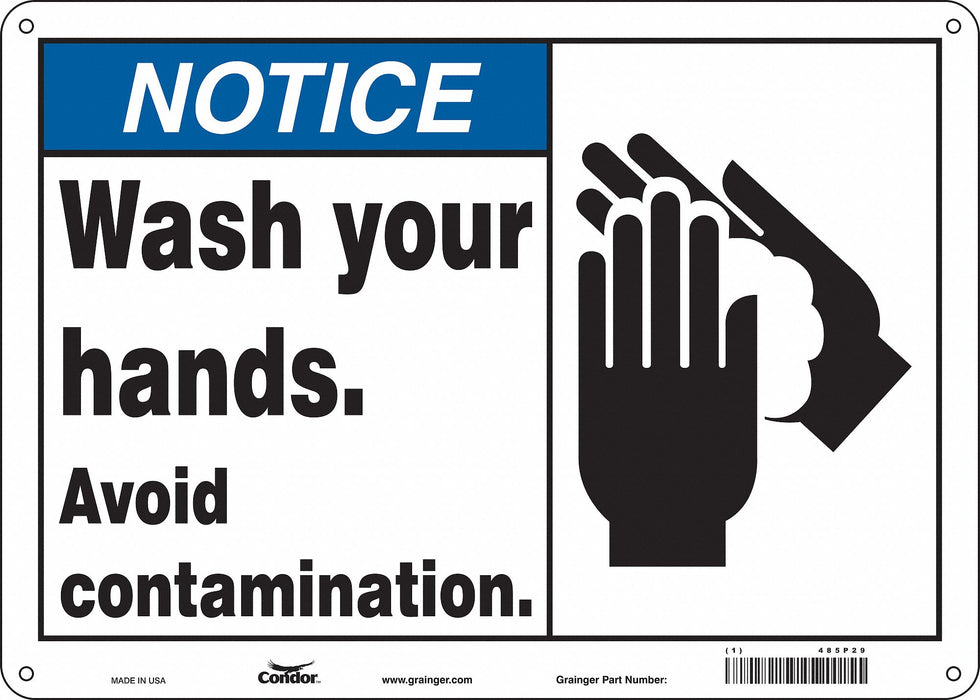 Safety Sign 10 in x 14 in Polyethylene