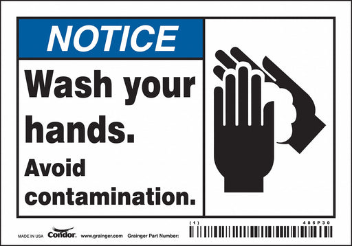 Safety Sign 3 1/2 in x 5 in Vinyl