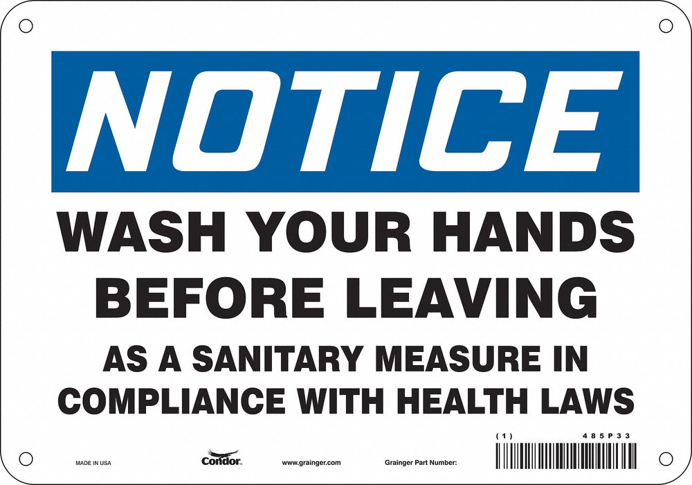 Safety Sign 7 in x 10 in Aluminum