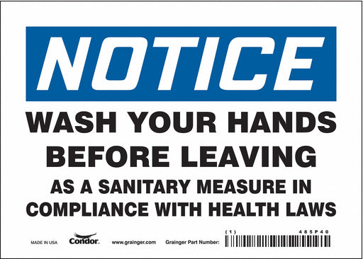Safety Sign 5 in x 7 in Vinyl